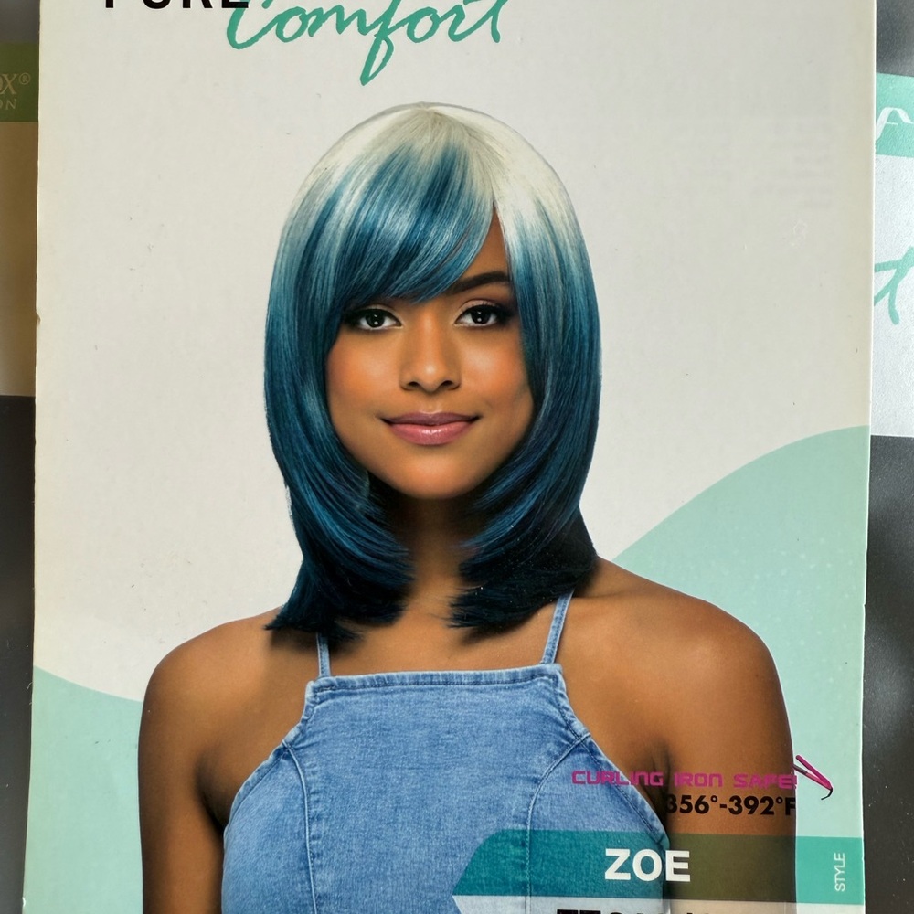 New! Blue and White Wig.